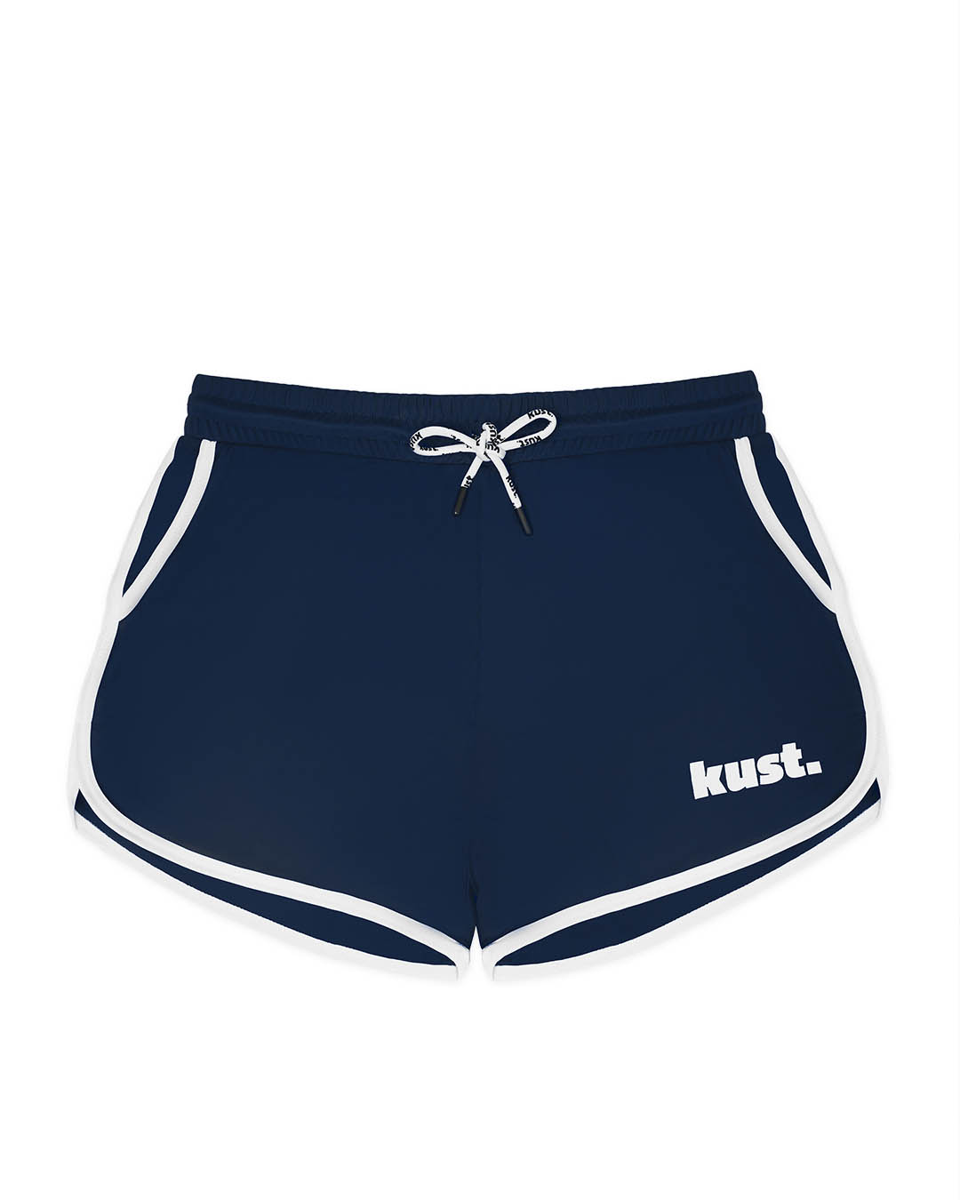 viscose silk athletic shorts - KUST. SHORTS 01/ NAVY - kust.