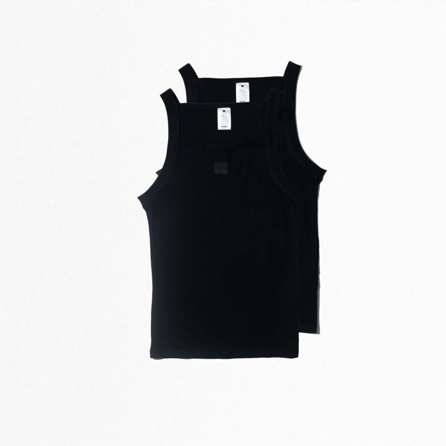 KUST. RIB TOP 01/ BLACK DUO PACK